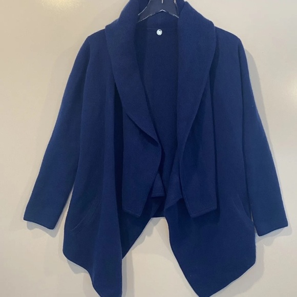 MARGARET O'LEARY St Moritz Cashmere Cardigan Sweater Coat Womens Size Small - Picture 2 of 6